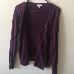 Purple cardigan